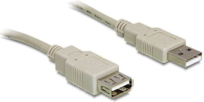 Kabelis USB Delock USB-A - USB-A 1,8 m Baltas (82239)