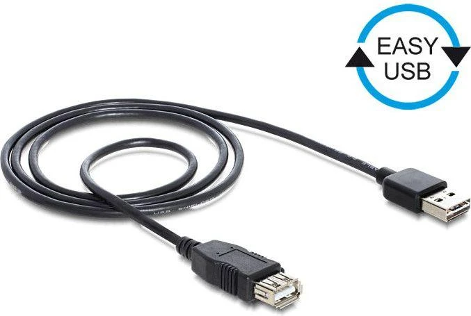Kabelis USB Delock USB-A - USB-A 2 m Juodas (83371)