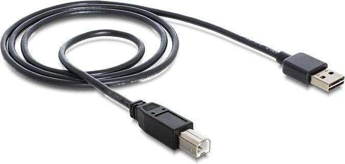 Delock Cable EASY-USB 2.0 A tipo kištukas > USB 2.0 B tipo kištukas 2 m juodas