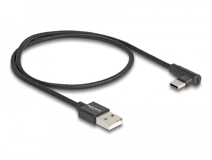 Kabelis USB Delock USB-A - USB-C 0.5 m Juodas (80029)