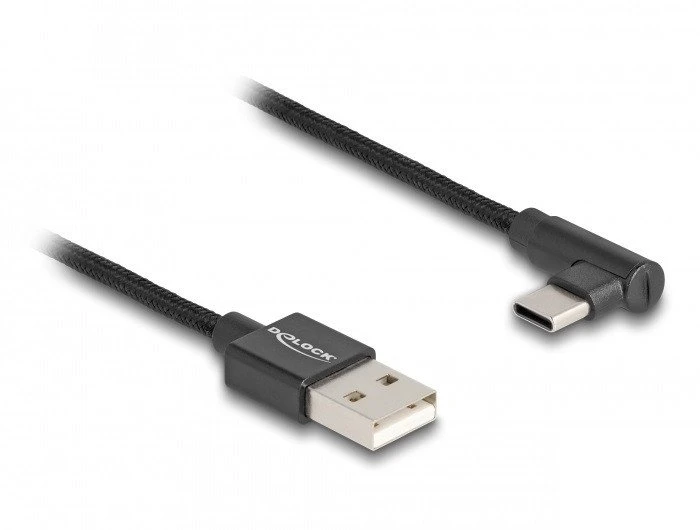 Kabelis USB Delock USB-A - USB-C 0.5 m Juodas (80029)