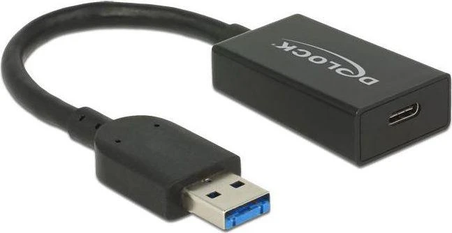 Šakotuvas Delock 65698 - 0.15 m - USB A - USB C - 3.2 Gen 2 (3.1 Gen 2) - Male/Female - Juodas