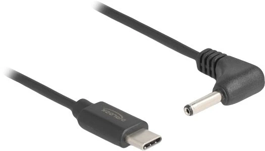 DeLOCK USB C tipo maitinimo laidas į nuolatinės srovės 3,5 x 1,35 mm kištuką, kampinis, 1,5 m, 1,5 m, USB C, 3,5 x 1,35 mm, 5 V, 1 A