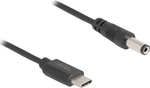Kabelis USB Delock USB-C - DC 5.5 x 2.1 mm 1 m Juodas (85397)