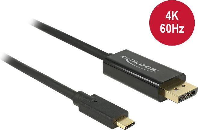 Kabelis USB Delock USB-C - DisplayPort 3 m Juodas (85257)