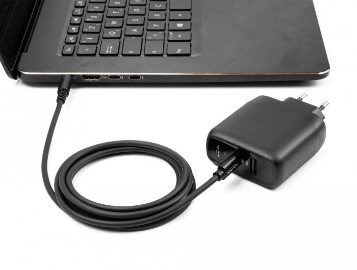 USB kabelis Delock USB-C – Lenovo DC-in 1,5 m Juodas (87970)
