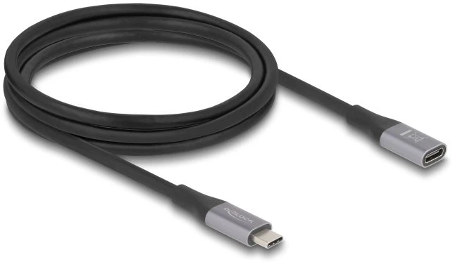 Kabelis USB Delock USB-C - USB-C 2 m Juodas (81202)