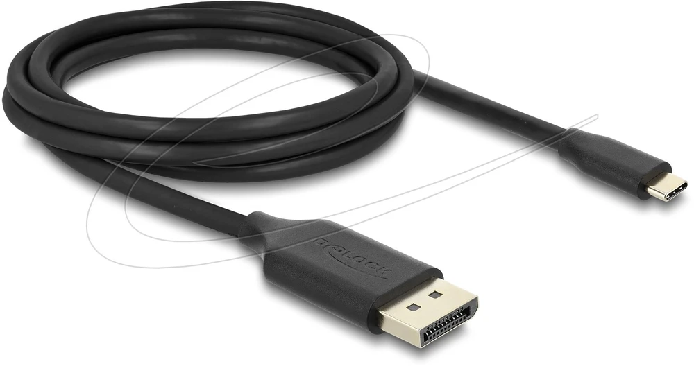 Kabelis USB Delock USB-C - DisplayPort 2 m Juodas (80165)