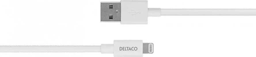 Under_Develo Lightning kabelis DELTACO USB-A -Lightning, 2m, Apple C189 chipset, MFi, FSC ženklinta pakuotė, baltas / IPLH-402