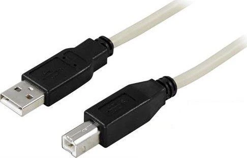 Kabelis DELTACO USB 2.0 "A-B", 2.0m, baltas-juodas / USB-218