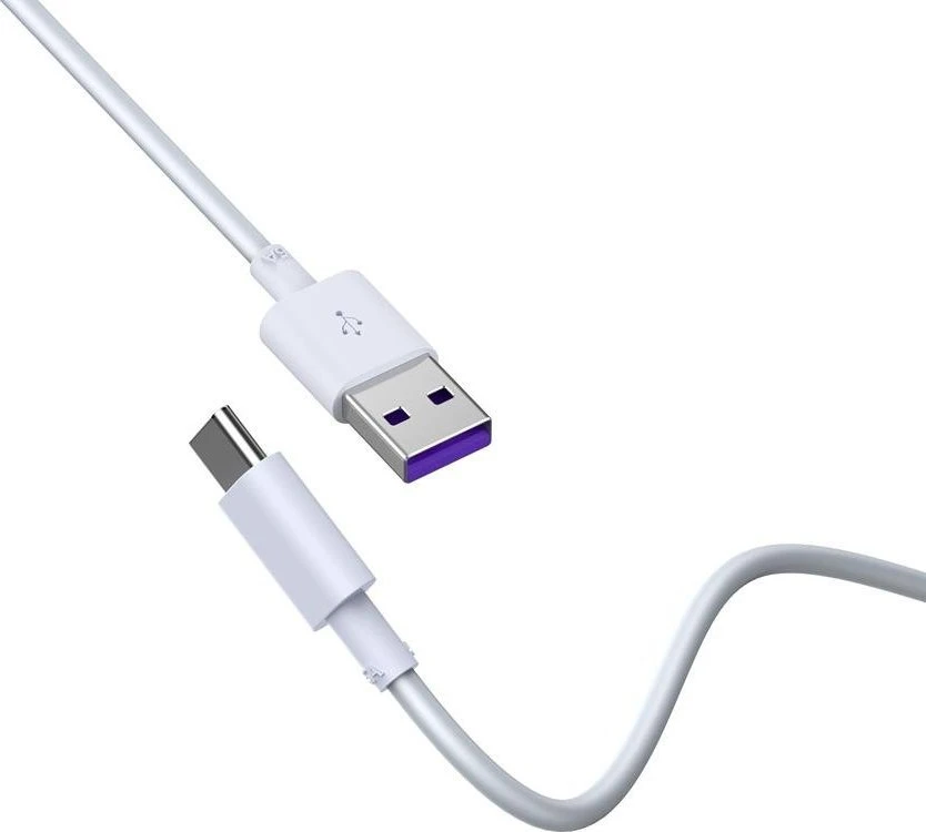 Devia kabelis Shark EC306 USB - USB-C 1,5 m 5A baltos spalvos