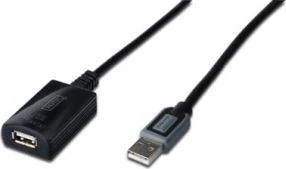Assmann Electronic DIGITUS kartotuvo laidas USB2 ilgintuvas su stiprintuvu 20m