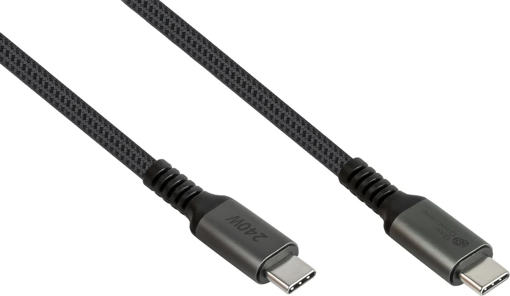 Nezatříděno GoodConnections USB-C 2.0 (ST-ST) 3 m jungiamojo kabelio tekstilinė striukė 240 W antracitas