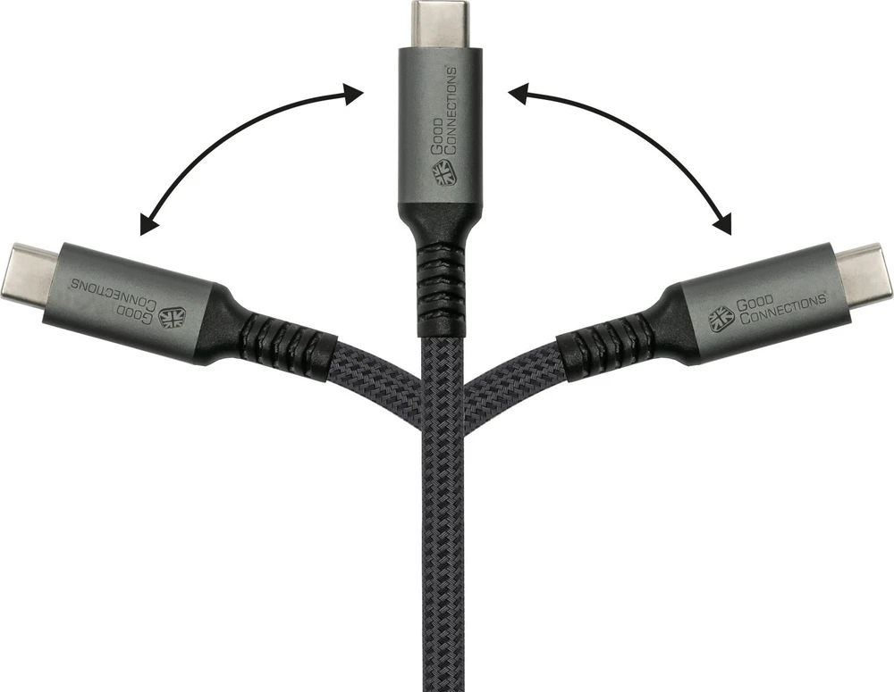 Nezatříděno GoodConnections USB-C 2.0 (ST-ST) 3 m jungiamojo kabelio tekstilinė striukė 240 W antracitas