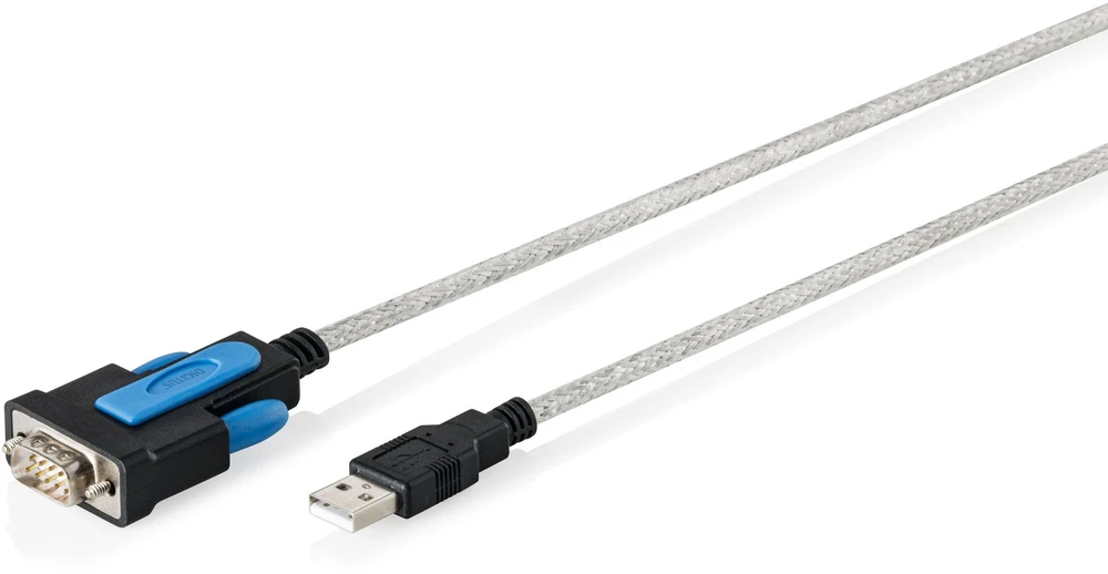 „Digitus“ kabelis USB 2.0–RS232 (db9) adapteris | FTDI (ft232rnl) lustų rinkinys | PVC, skaidrus | prisukamas tvirtinimas | 1,8 m