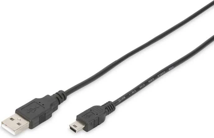 Kabelis USB Digitus USB-A - 1 m Juodas (DB-300130-010-S)