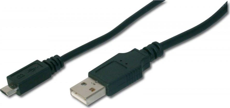 Assmann Electronic DIGITUS USB2.0 kabelis USB A kištukas micro USB kištukas 1m juodas urmu