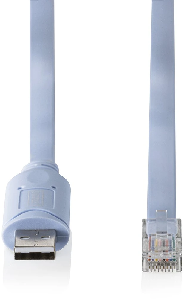 Digitus Kabelis adapter do konsoli usb-a 2.0 męski do rj45 | chipset ftdi (ft232rnl) | Šviesiai mėlynas | 1.8m