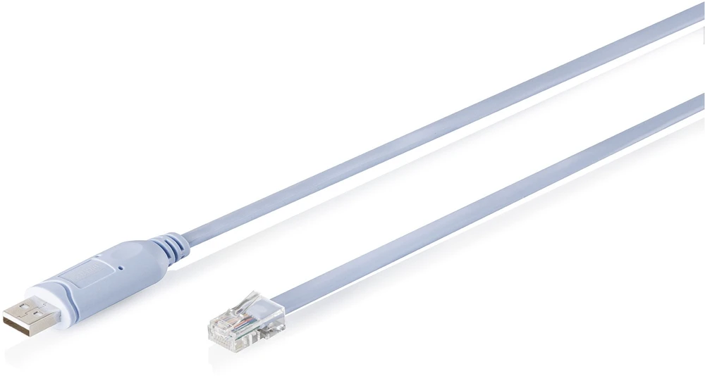Digitus Kabelis adapter do konsoli usb-a 2.0 męski do rj45 | chipset ftdi (ft232rnl) | Šviesiai mėlynas | 1.8m