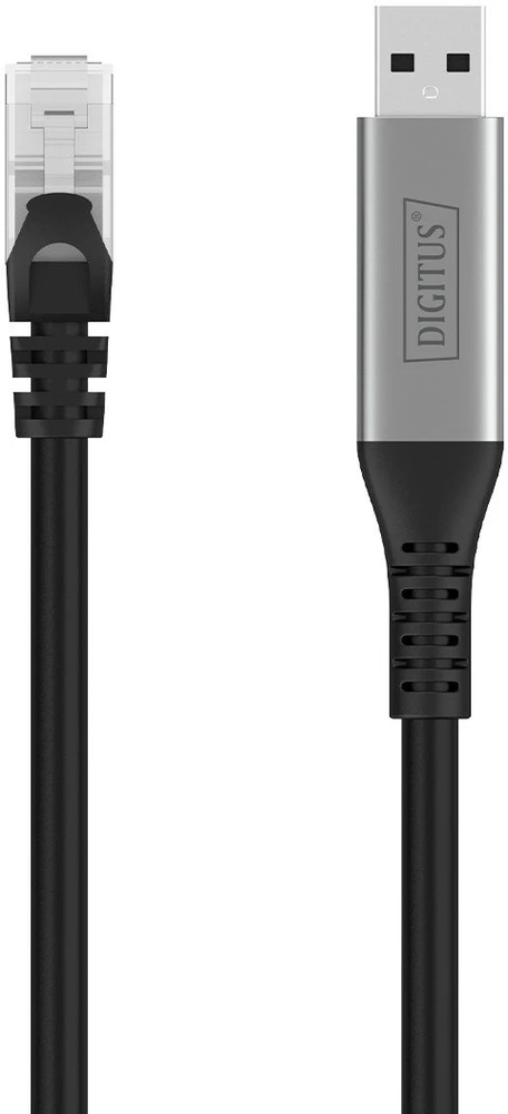 Digitus Kabelis adapter usb-a - rj45 kat. 6a s/ftp, 1 gbit/s, usb 3.2 gen1, lszh, 3m