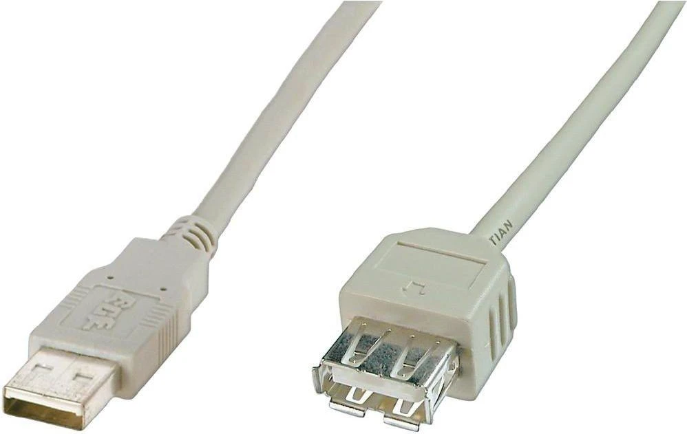 Digitus ASSMANN USB 2.0 extension cable 1.8m, A M/AF, rusvai gelsvas, AK-300202-018-E