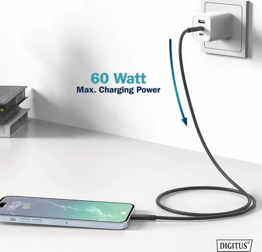 Digitus | USB-C silicone connection cable, 1m | AK-300341-010-S