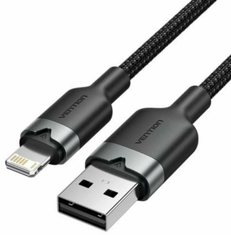 Kabelis USB Vention USB-A - Lightning 1 m Juodas (S9915644)