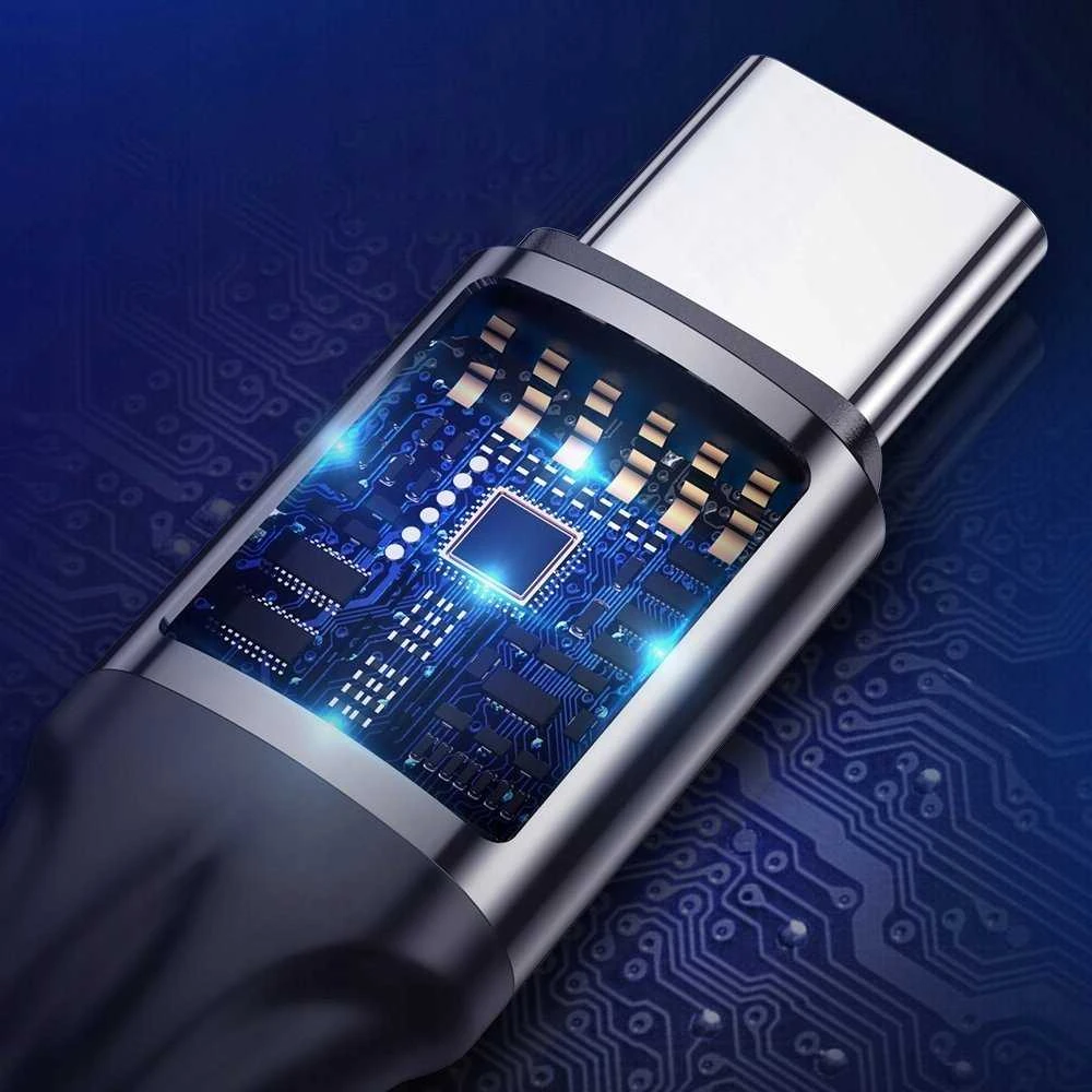 Dudao L3ST USB-A – USB-C 5A kabelis 1.2m pintas – juodos spalvos