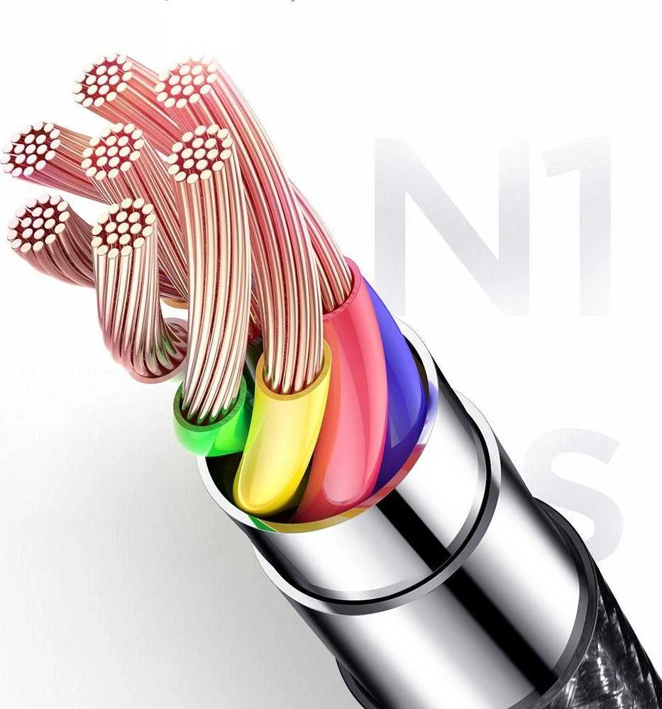 Dudao L3ST USB-A – USB-C 5A kabelis 1.2m pintas – juodos spalvos