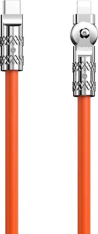 USB-C prie Lightning besisukantis kabelis Dudao L24CL 120W 1m (oranžinė)
