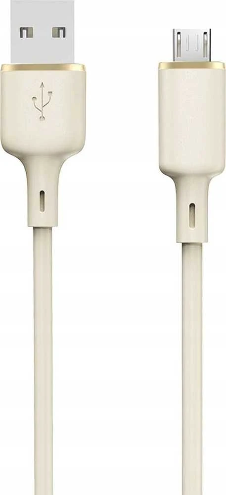 Dudao L7SM USB-A – micro USB kabelis 5A 1m – beige