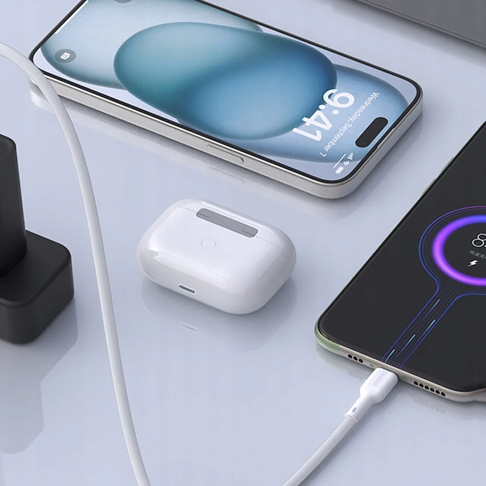 Dudao L9T 5A USB-A – USB-C kabelis 1m – baltos spalvos