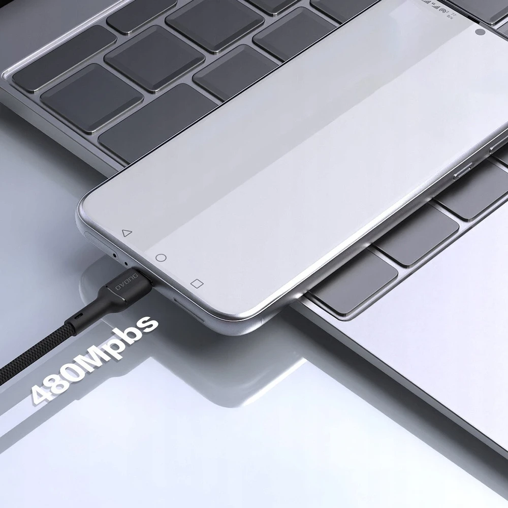 Dudao L9T 5A USB-A – USB-C kabelis 1m – juodos spalvos