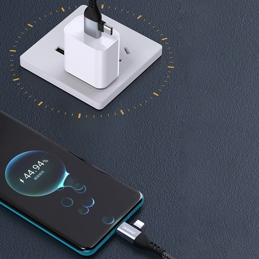 Dudao L20 Pro 4-in-1 USB-A / USB-C – Lightning / USB-C kabelis – juodos spalvos