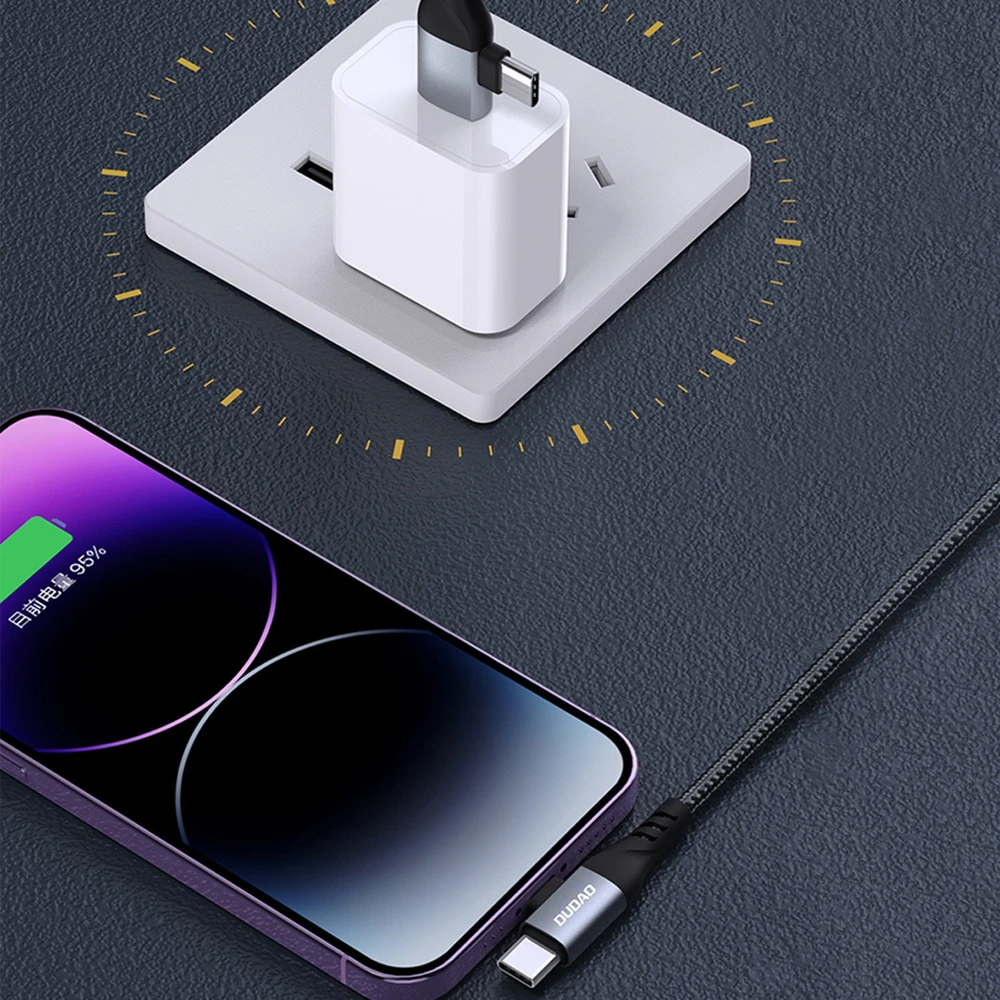 Dudao L20 Pro 4-in-1 USB-A / USB-C – Lightning / USB-C kabelis – juodos spalvos