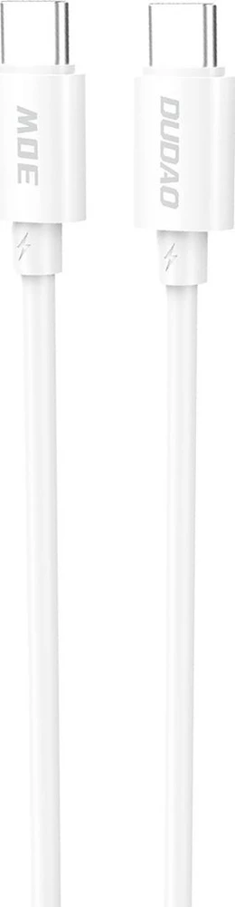 Dudao L4C USB-C / USB-C 30W kabelis 1.2m – baltos spalvos
