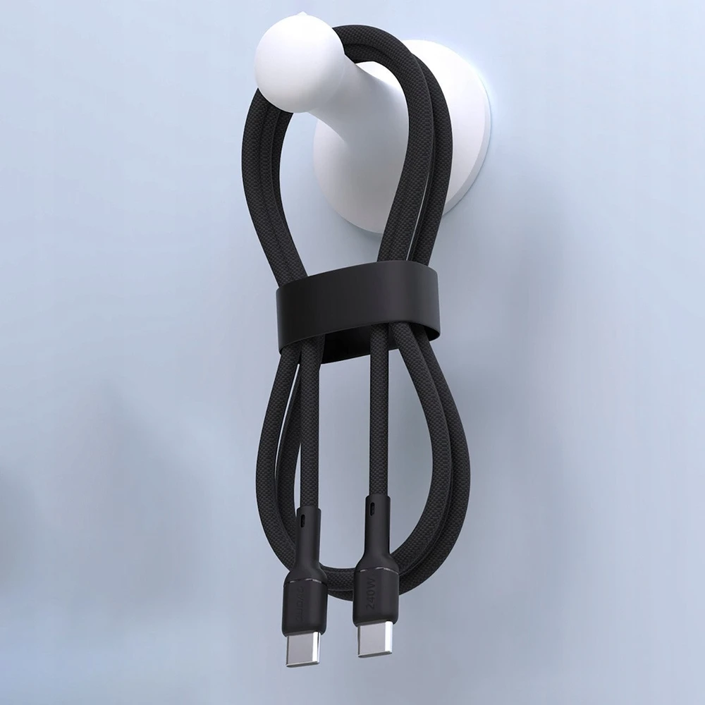Dudao L9C Max 240W PD USB-C – USB-C kabelis 1.2m – juodos spalvos