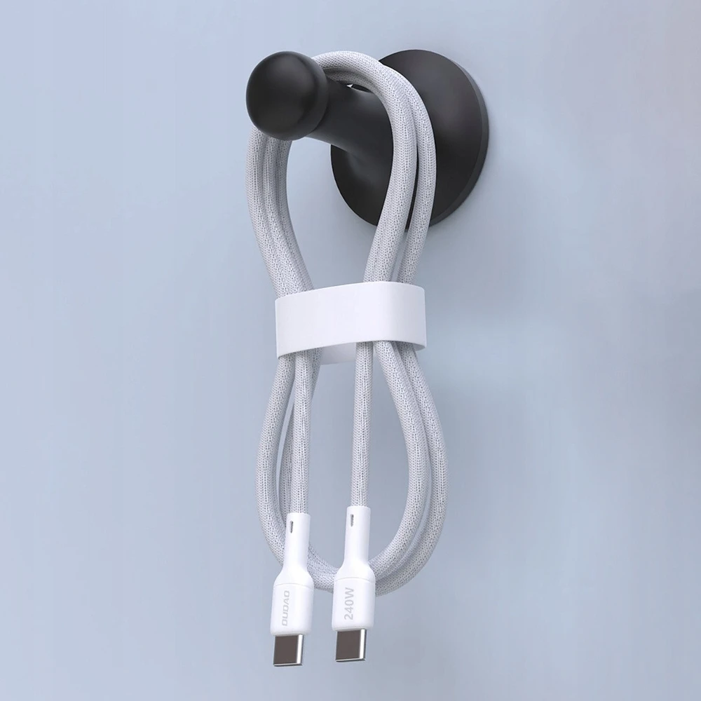 Dudao L9C Max 240W PD USB-C – USB-C 2m kabelis – baltos spalvos