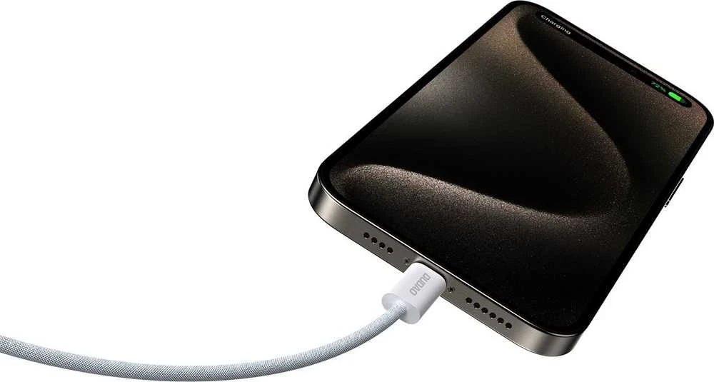 Dudao L6C USB-C – USB-C PD 30W kabelis 2m – žydros spalvos