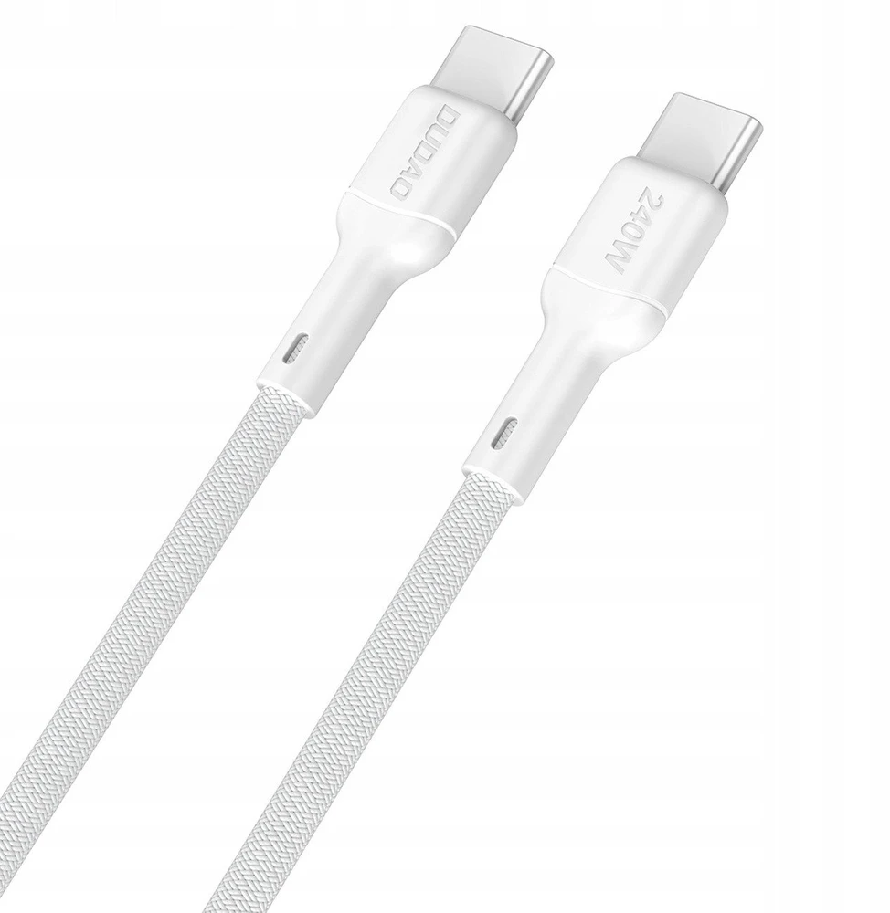 Dudao L9C Max 240W PD USB-C – USB-C 2m kabelis – baltos spalvos