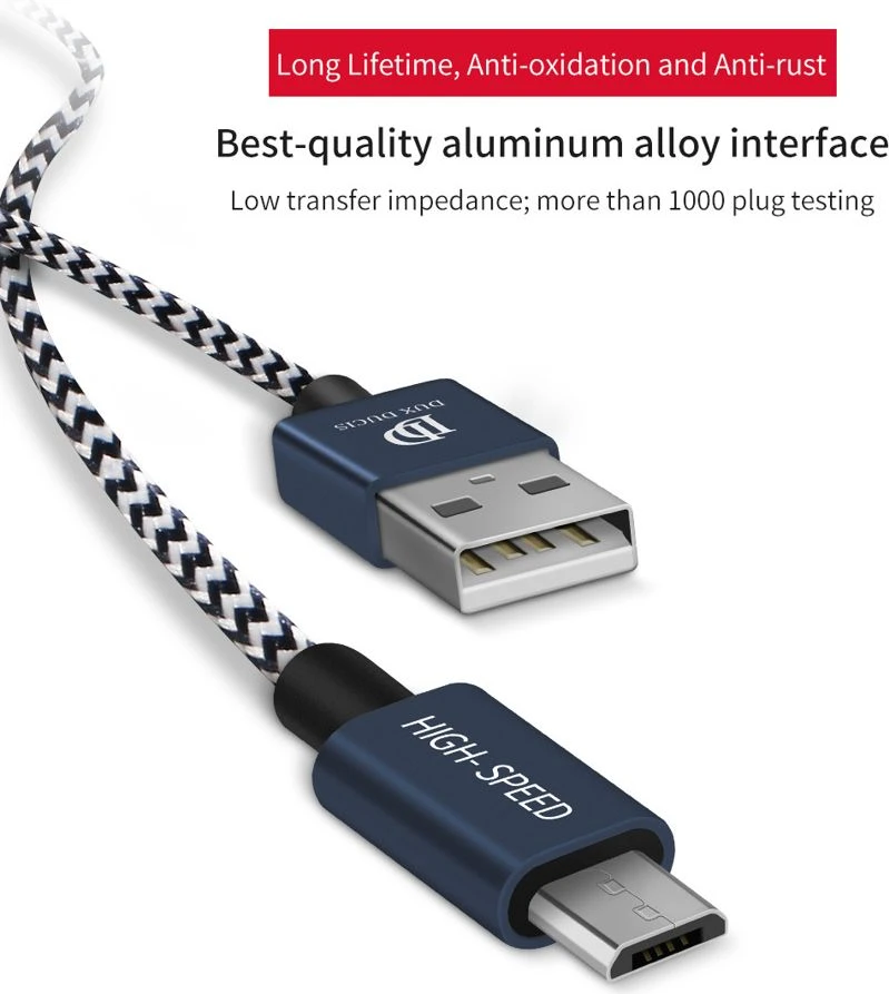 Kabelis USB Dux Ducis USB-A - microUSB 1 m Rožinė (49277-uniw)