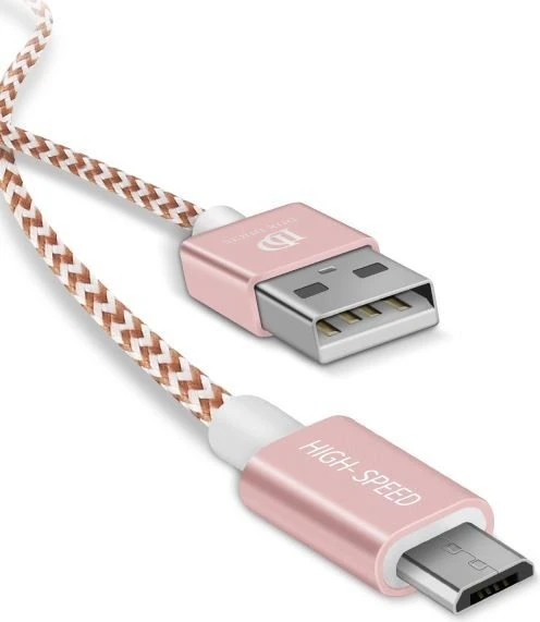 Kabelis USB Dux Ducis USB-A - microUSB 1 m Rožinė (49277-uniw)