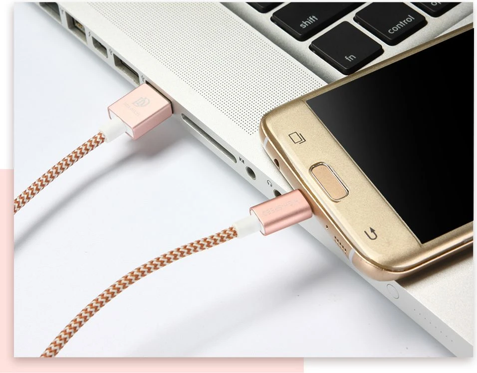 Kabelis USB Dux Ducis USB-A - microUSB 1 m Rožinė (49277-uniw)