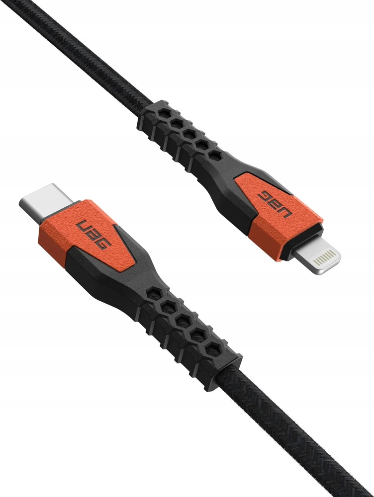 Urban Armor Gear UAG Rugged kabelis USB-C - Lightning 30W 1.5 m - oranžinis