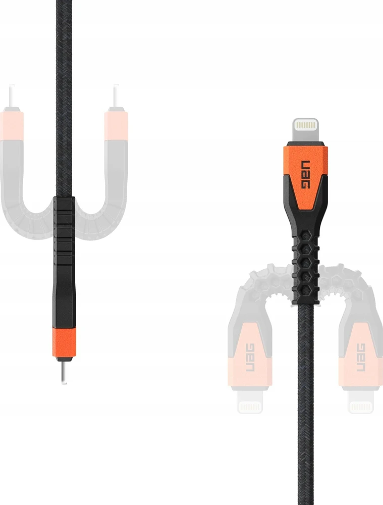 Urban Armor Gear UAG Rugged kabelis USB-C - Lightning 30W 1.5 m - oranžinis