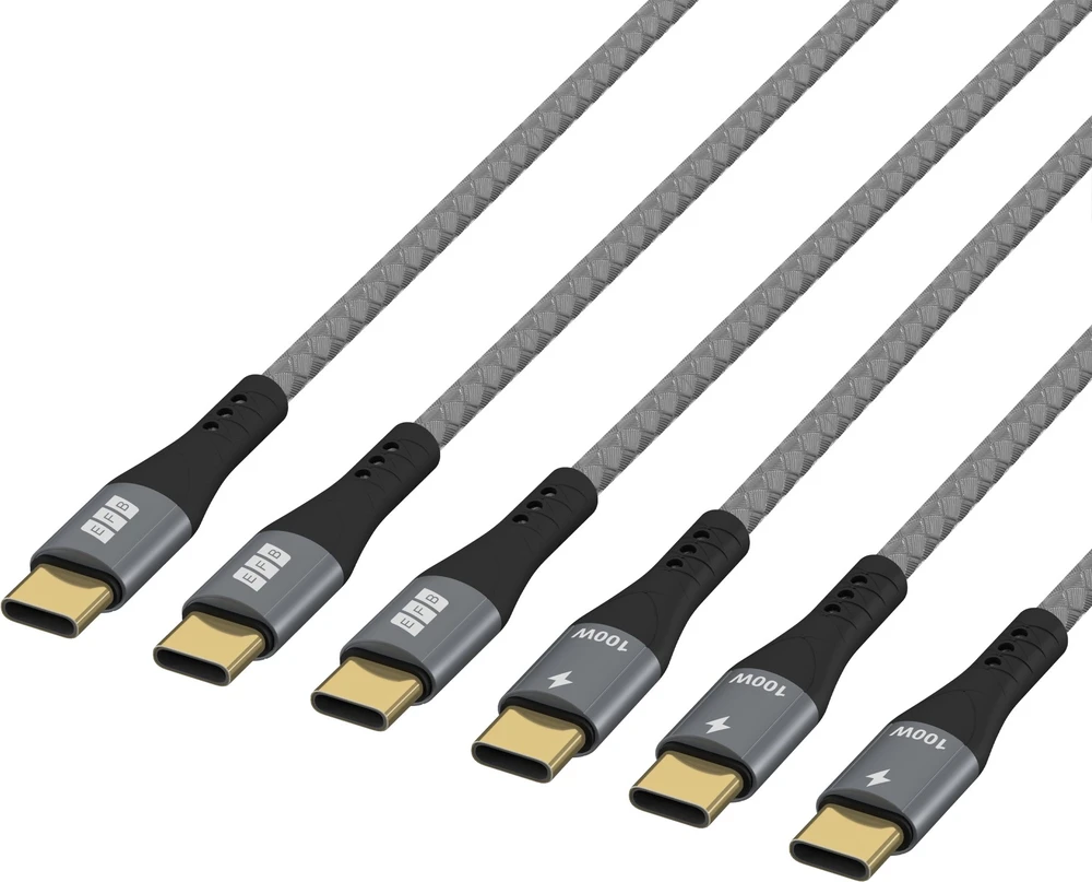 Kabelis USB EFB EFB Elektronik USB-CC-00007 kabelis USB USB 2.0 USB C Juodas, Pilka