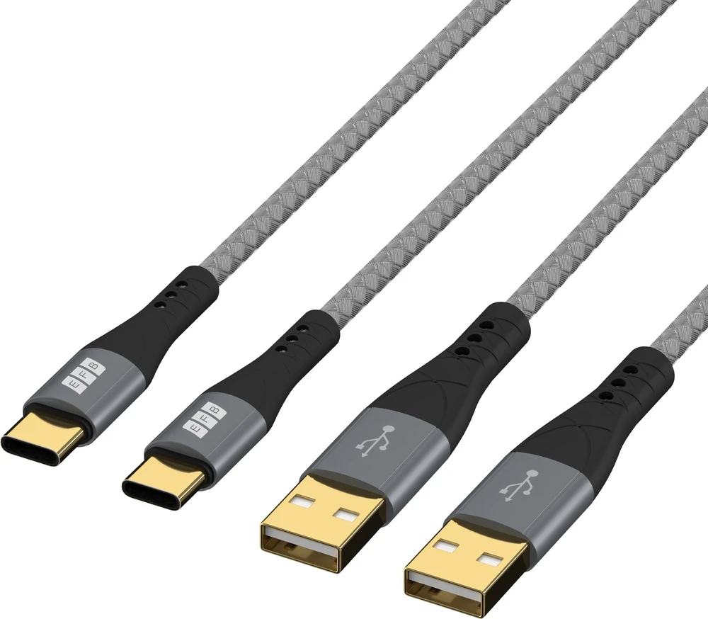Efb Elektronik Kabelis USB EFB USB-A - USB-C 3 m Juodas (USB-AC-00009)