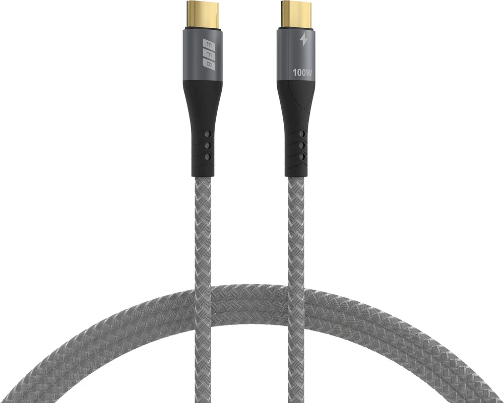 Efb Elektronik Kabelis USB EFB USB-C - USB-C 0.5 m Juodas (USB-CC-00001)