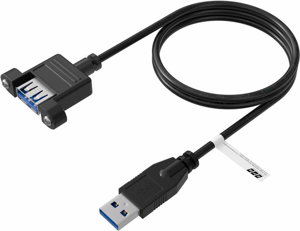 Kabelis USB EFB Przedłużacz A-A Montuojama USB3.0 0,5 m Juodas (K5265SW.0,5V2)