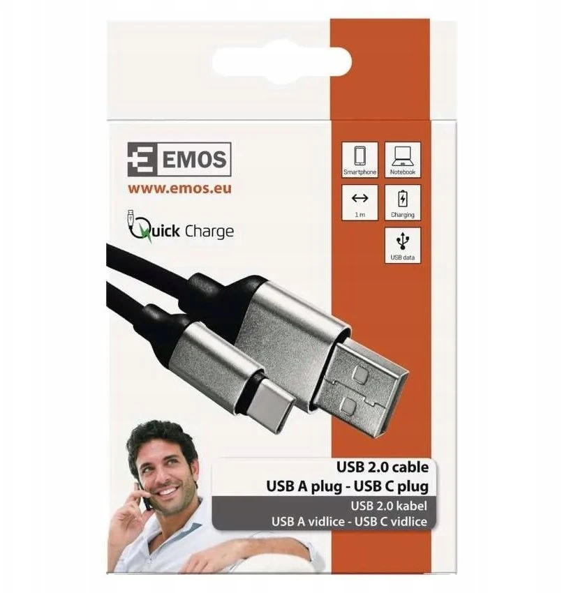 Legrand EMOS USB A – USB Type-C laidas (1 m)